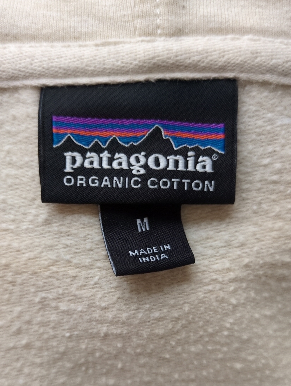 Patagonia Pastel P-6 Label Ahnya Full-Zip Hoody In Oyster White Size M - Picture 6 of 8